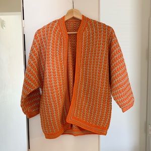 Vintage Cottagecore Sweater / Geo Knit